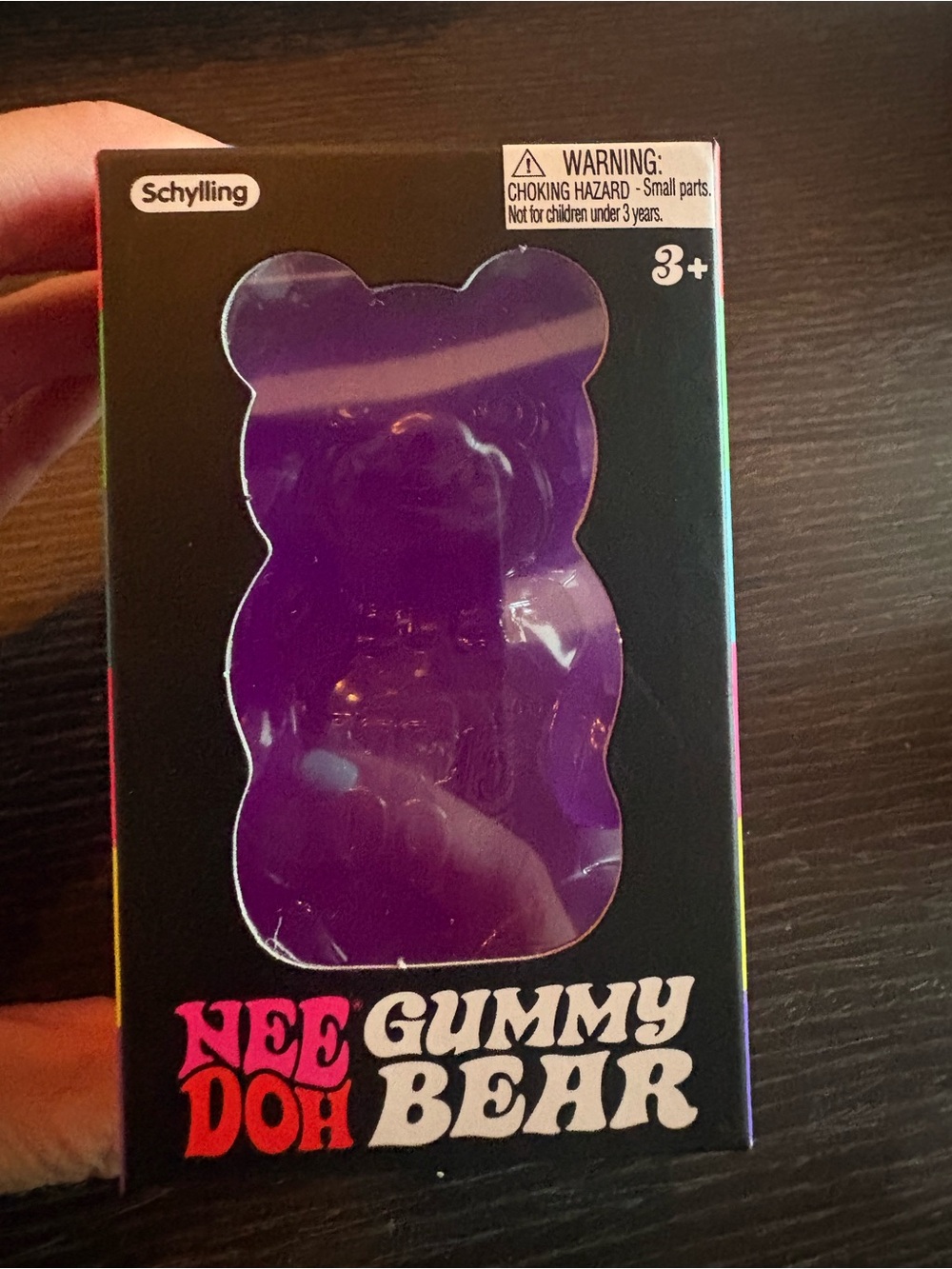Needoh Purple Gummy Bear Squish Toy, Brand New!